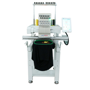 QHM factory 12/15 needles high speed computerized 1 head embroidery machine for tshirt