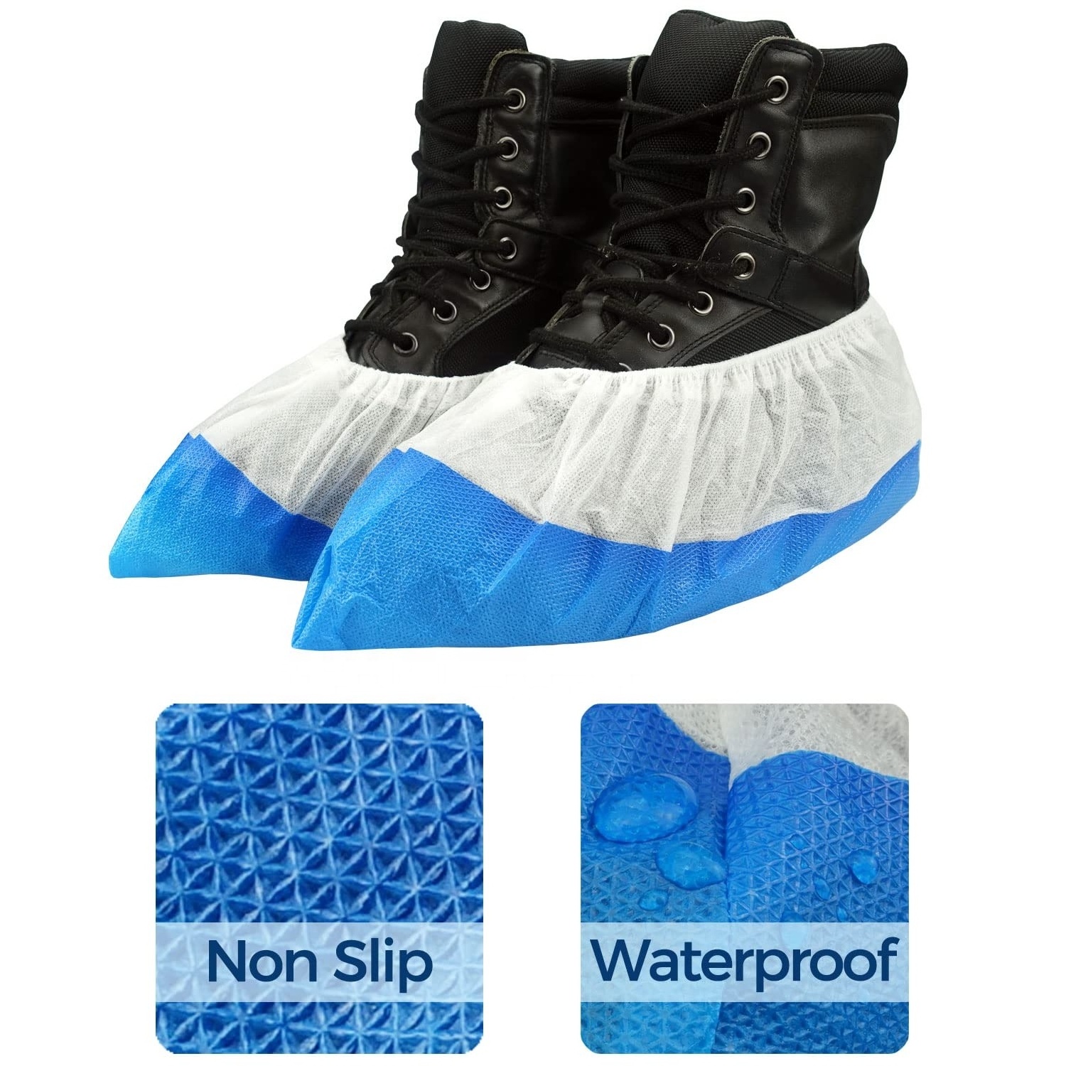 HR Heavy Duty Shoe Covers Disposable Non Slip Waterproof