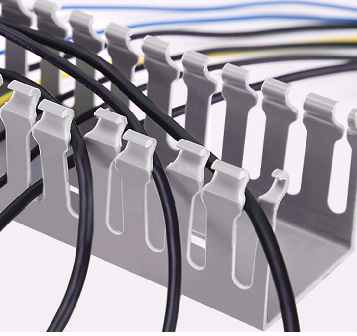 Electrical Busbar Trunking Closed Slot PVC Insulated Cable Duct Slotted Wire Duct Model Number