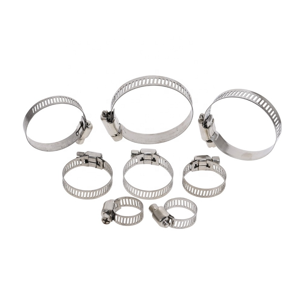 HRYA Stainless Steel Clamp Band Metric Measurement System Hose Clamp Pipe and Wire Rope Clamp Manufacturer