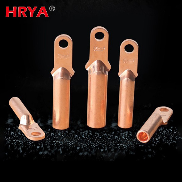 HRYA Factory Friction Welded Bimetal Cable Lug Tinned Plated Brass Terminal Lugs Electric Power Fittings Size Bimetallic Lug