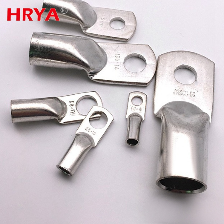 HRYA Factory Friction Welded Bimetal Cable Lug Tinned Plated Brass Terminal Lugs Electric Power Fittings Size Bimetallic Lug