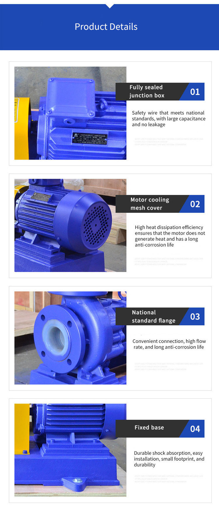 impeller centrifugal high pressure lift motor head water stainless steel automatic horizontal single-stage pump for agricultural