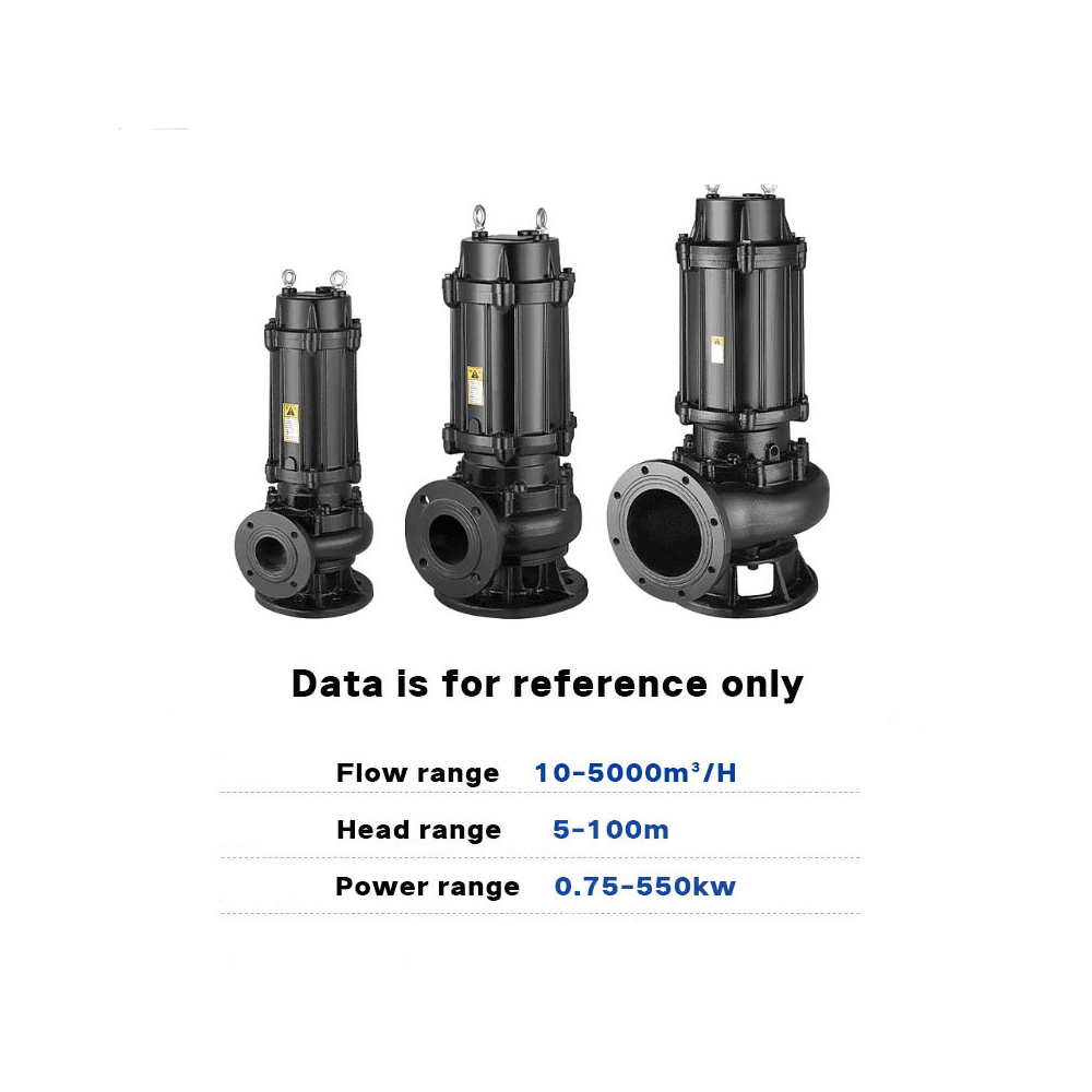 6 50 40 hp vertical stainless steel dirty water centrifugal cutter grinding sewage cutting submersible sewage pump with cutter