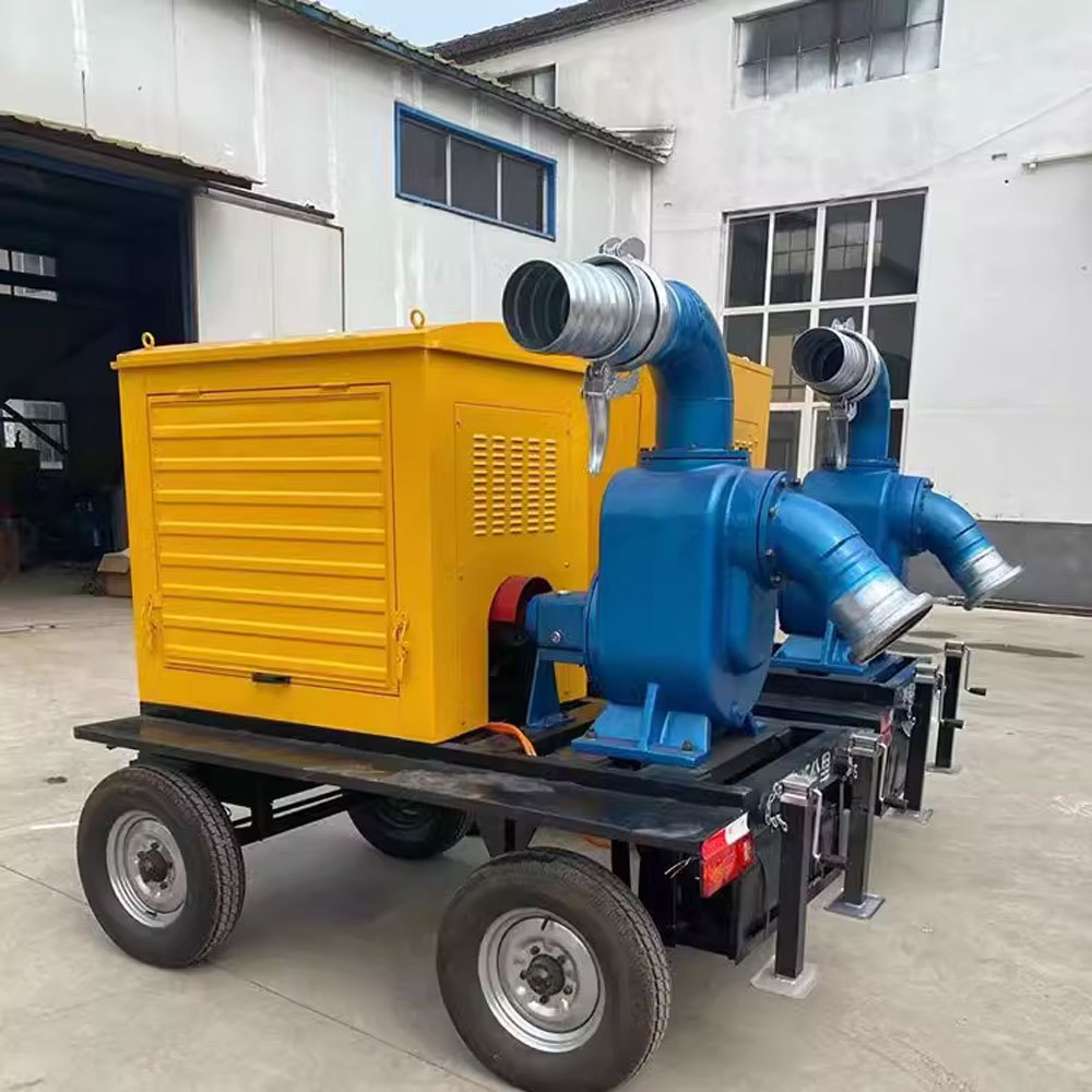 8 10 20 22hp smart small mini quality lister set supply spare parts diesel engine driven self-priming pump With Wheels Trailer