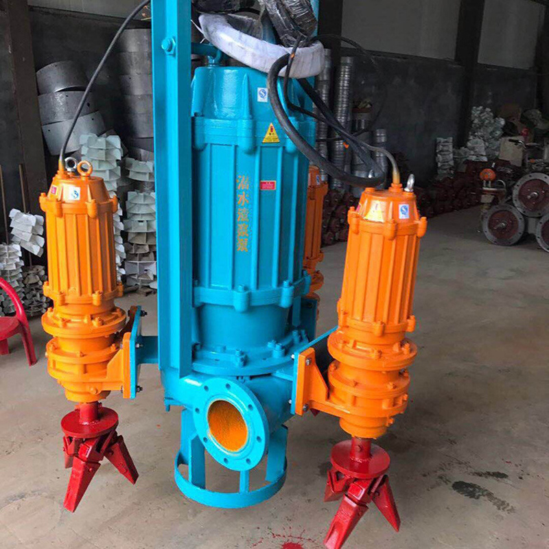 automatic Water cement suction hydraulic vertical sand sewage motor centrifugal submersible slurry pump with agitator