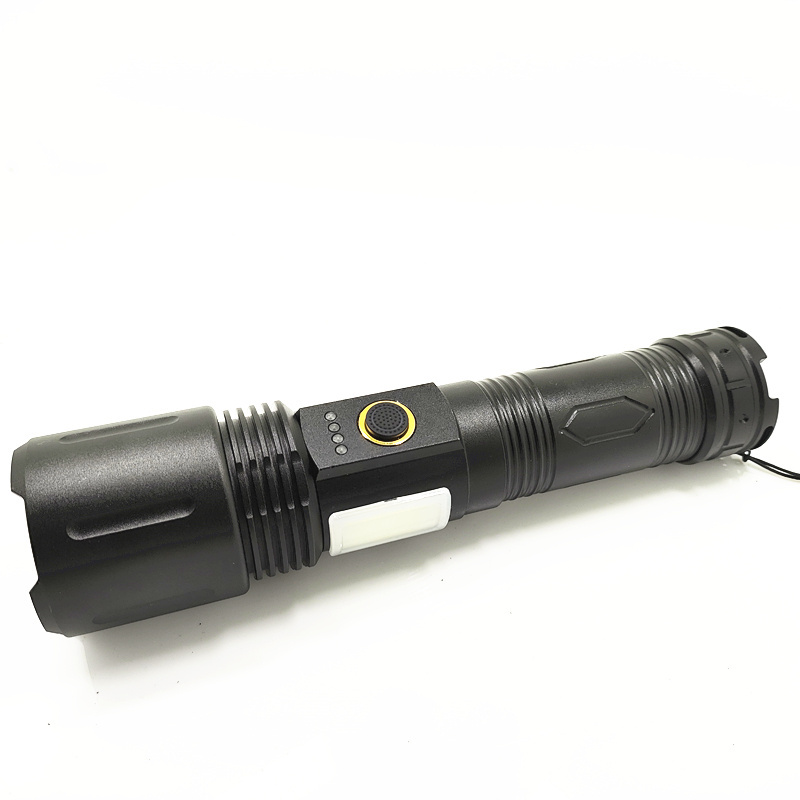 Digital Display Strong Light Zoom Type C Usb Rechargeable Outdoor Head Flashlight 30W