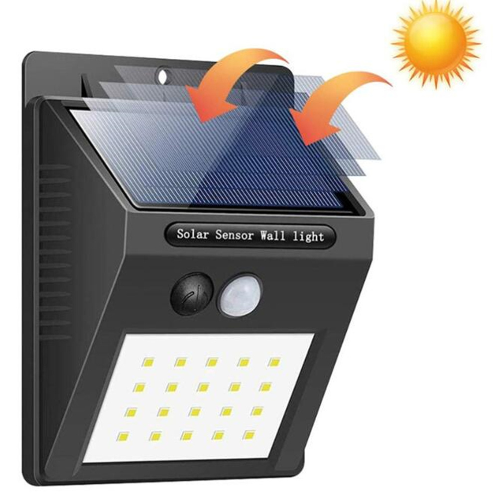 Wireless 3W IP65 Waterproof Solar Powered Motion Sensor 20LED Garden Lights Detector Lamps Solar Power Led Wall Light