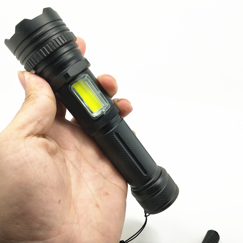 Security Self-defense USB Rechargeable Torch Light Long Range Beam Distance White Laser Light p7 Flashlight