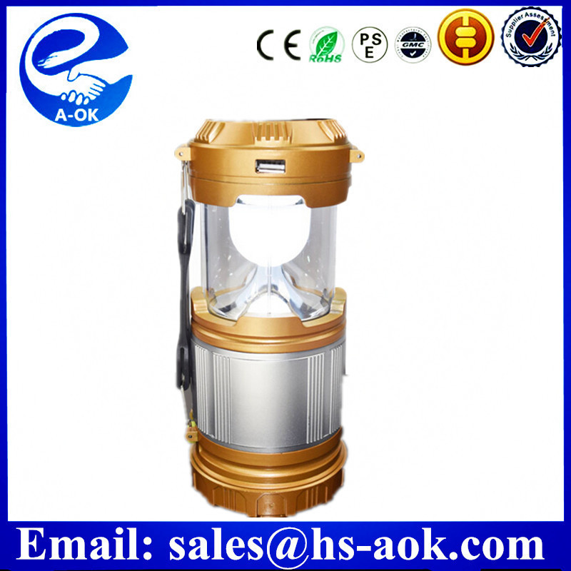 rechargeable camping lantern Solar power AC Charger USB power bank High bright hand bar solar led lantern