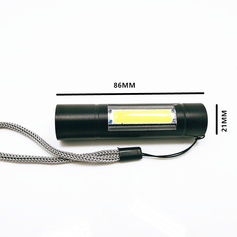 3W mini portable zoom flashlight Q5 COB LED flashlight lamp