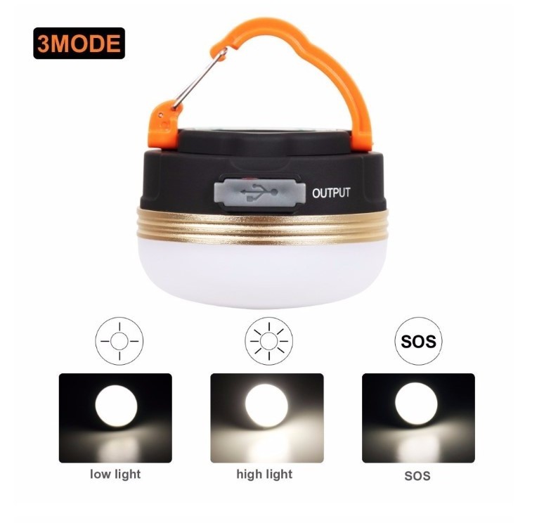 Outdoor Mini Power Bank Emergency Table Lamp W/ Remote Control Tent Lantern Portable Usb Rechargeable Led  Camping Lights