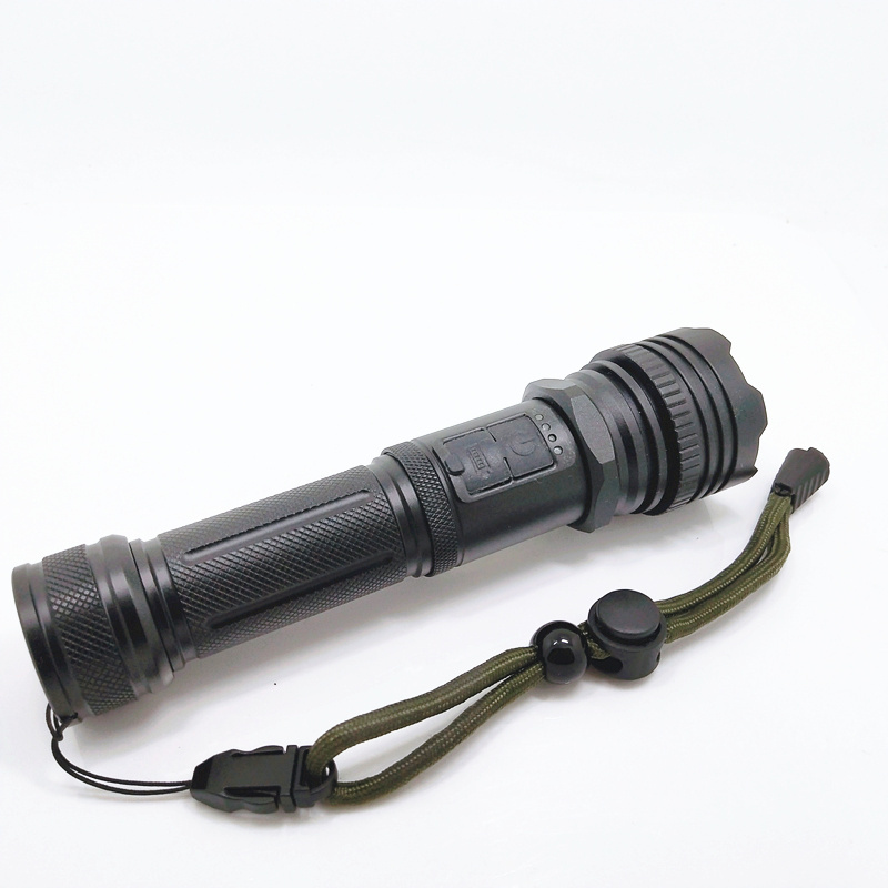 Security Self-defense USB Rechargeable Torch Light Long Range Beam Distance White Laser Light p7 Flashlight