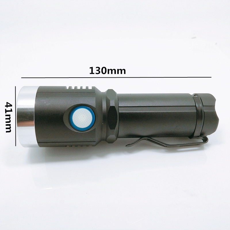 Multi-function strong light led flashlight usb rechargeable red light green ray flashlight.