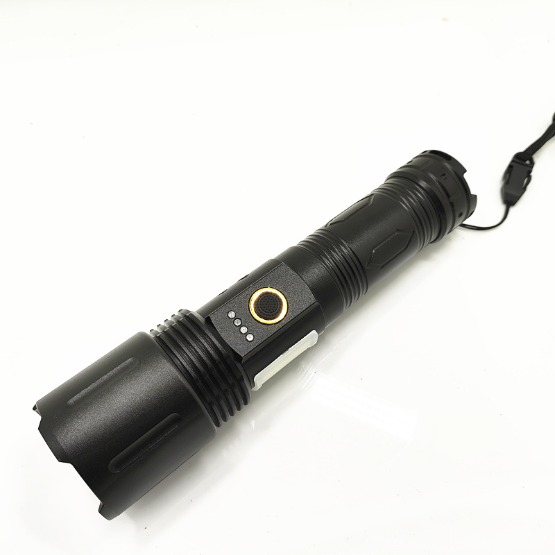 Digital Display Strong Light Zoom Type C Usb Rechargeable Outdoor Head Flashlight 30W