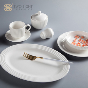 low price white porcelain plates restaurant tableware ceramic catering food cheese platters serving dish plates