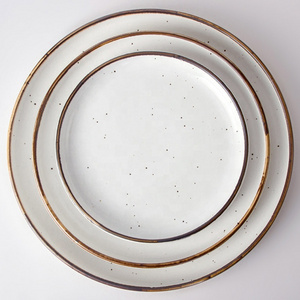 Catering Hotel Ceramic Dinner Plate Wholesale Restaurant Ceramic Plates Colored Porcelain Round Serving Plate