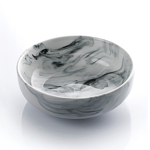 Hot sale Two Color Ceramic Bowl, Promotional Hot Selling Ceramic Marble Looking Bowls/