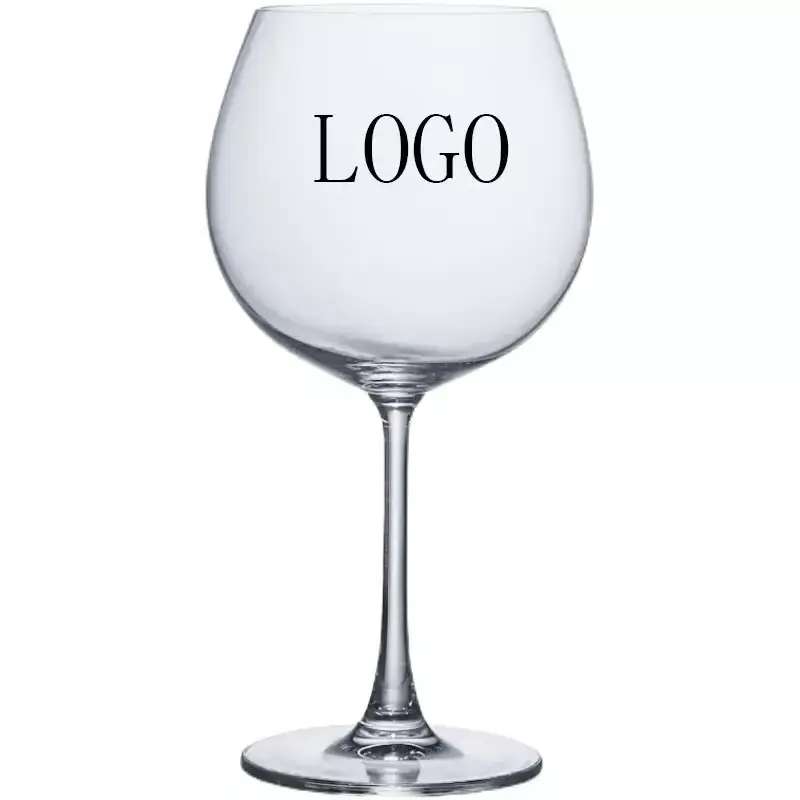 Custom Logo High Quality Long Stem Clear Crystal Glasses Wine Glasses Goblet Restaurant Wine Glasses