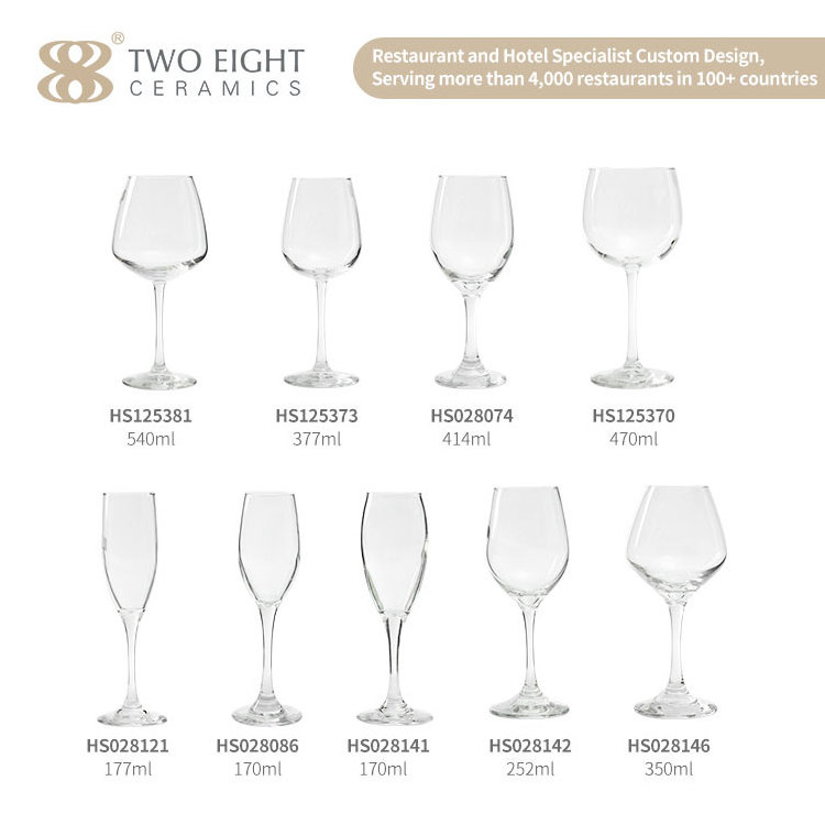 Custom Logo High Quality Long Stem Clear Crystal Glasses Wine Glasses Goblet Restaurant Wine Glasses