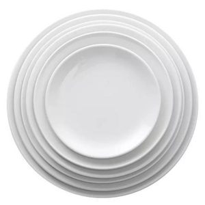 White Ceramic Dish Plate Set Dinnerware Restaurant Wedding Dinner Plate Set Custom Printed Porcelain Plates