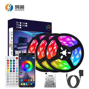 33FT 50FT 66FT 100FT smart LED Strip Lights Music Syn Long Light Span RGB Color Changing for Bedroom Room  DIY APP Remote