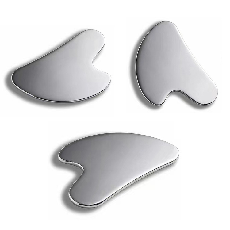 2024 Wholesale Heart Shape Stainless Steel Massage Board Scraping Therapy Scraper Gua Sha Tool Massage Scraper Facial Massager