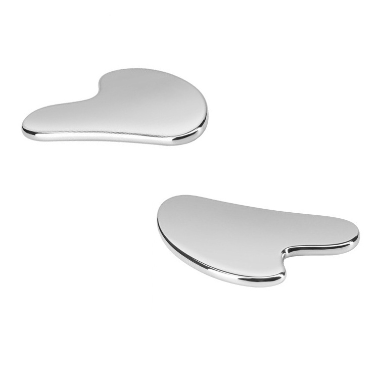 2024 Wholesale Heart Shape Stainless Steel Massage Board Scraping Therapy Scraper Gua Sha Tool Massage Scraper Facial Massager