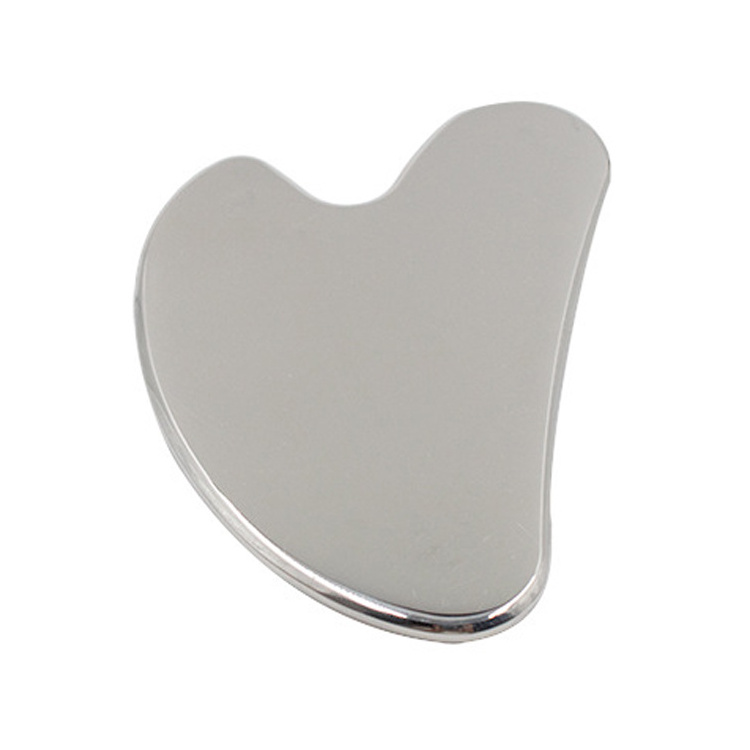 2024 Wholesale Heart Shape Stainless Steel Massage Board Scraping Therapy Scraper Gua Sha Tool Massage Scraper Facial Massager