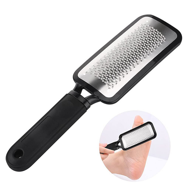 2021 Hot Sale Plastic Handle Stainless Steel Foot File Foot Grater Pedicure Rasp Foot Rasp Callus Remover