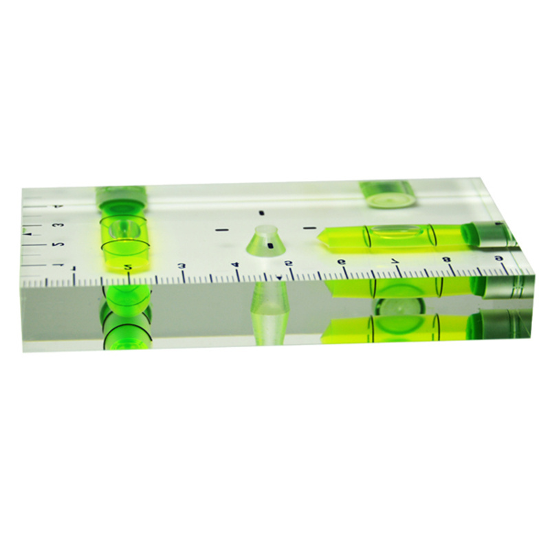 High Precision Transparent Two Direction Magnetic Level Bubble Mini Spirit Level Meter