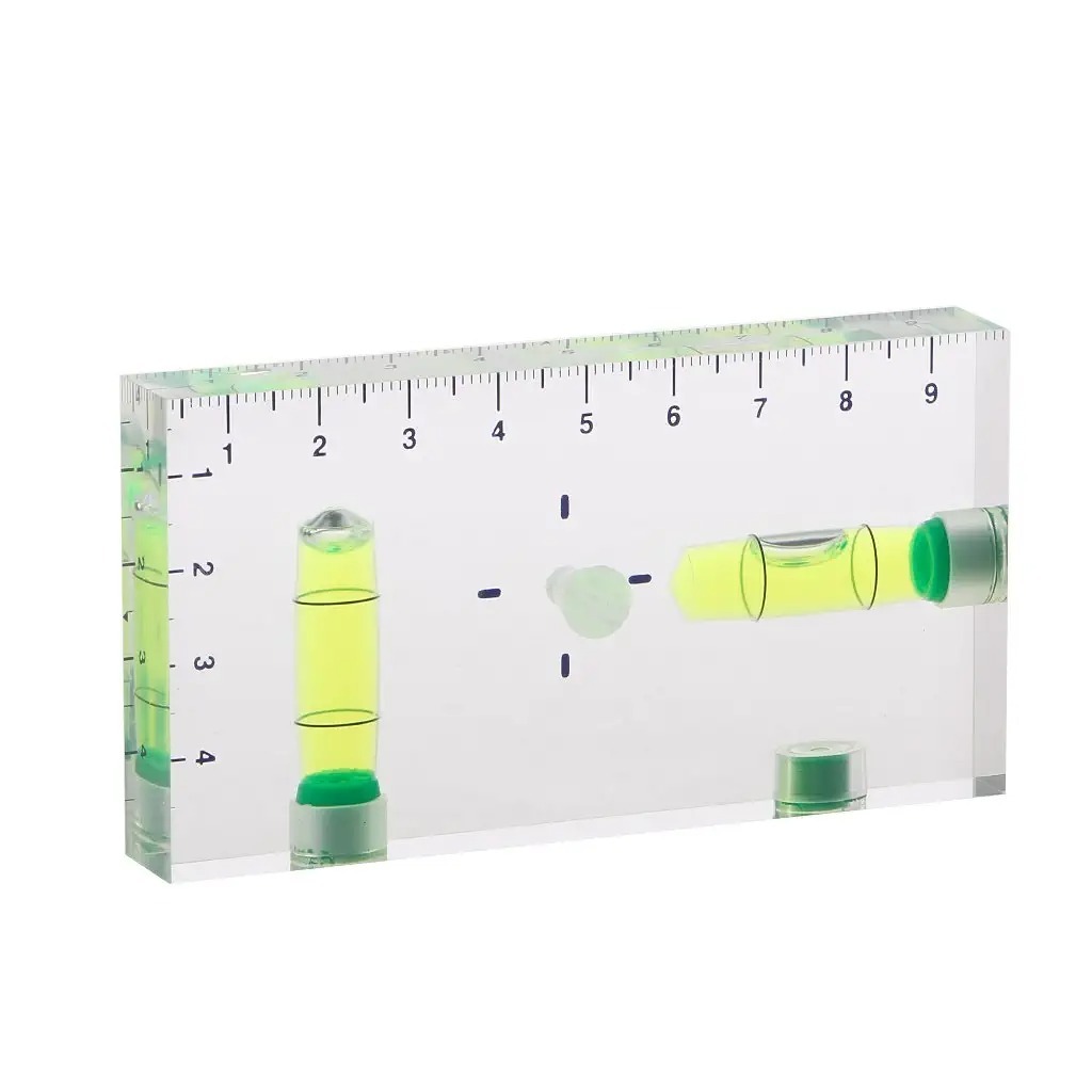 High Precision Transparent Two Direction Magnetic Level Bubble Mini Spirit Level Meter