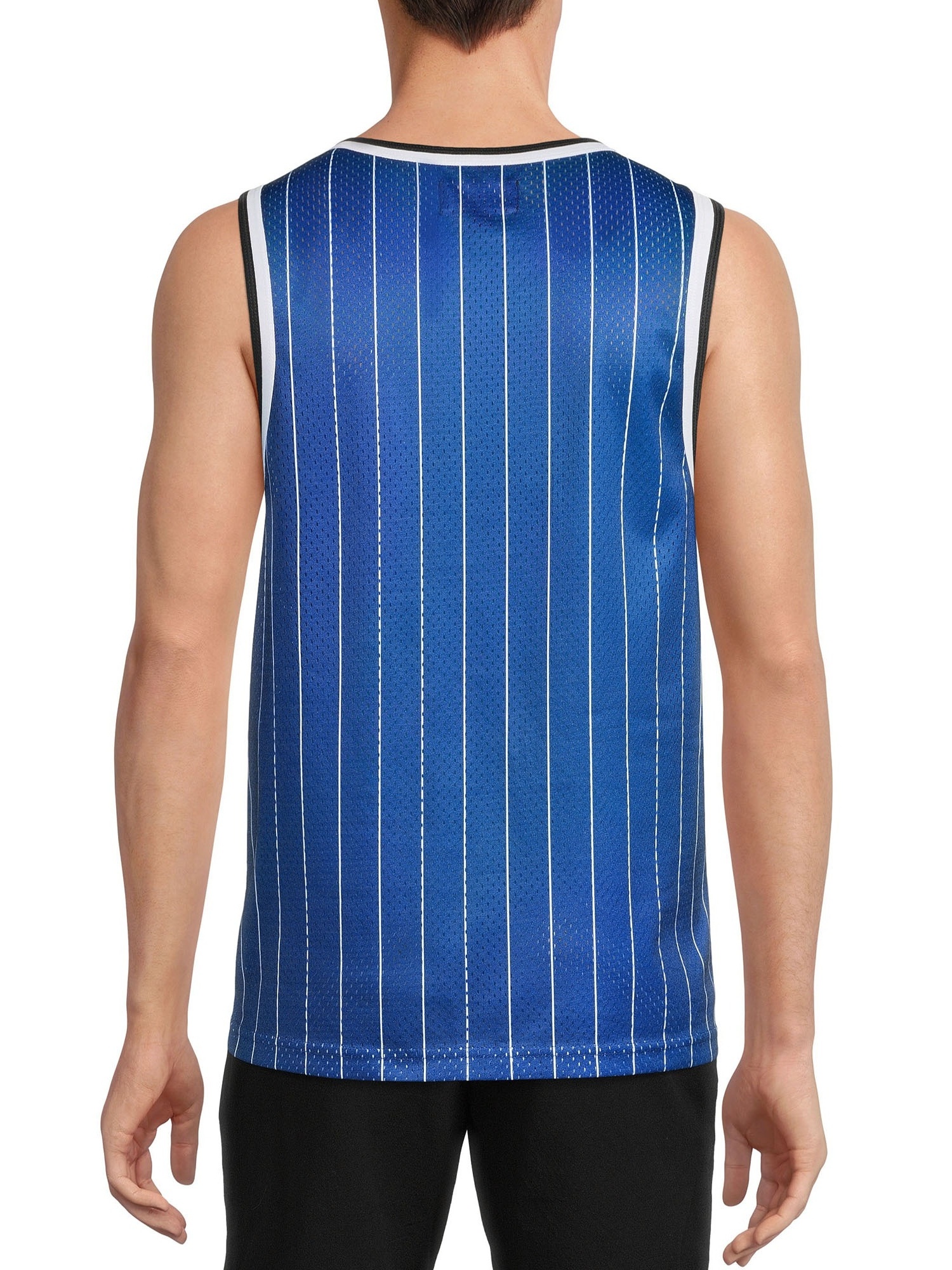 Newest Style Men's Breathable Polyester Mesh Striped Design Sublimated Tank Tops Singlets for Sports Casual Gym Running