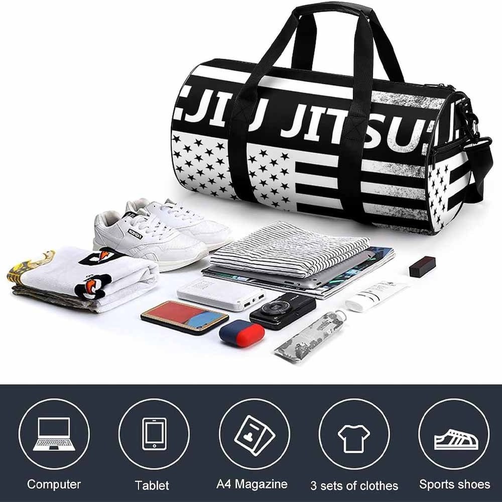 Jiu Jitsu Gym Duffel Bag for Women Men Travel Duffle Bag for Sports Print Sublimated Gym bag