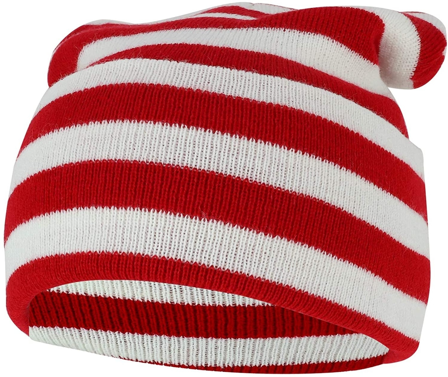 New Arrival Winter Headwear Long Cuff Soft Warm Acrylic Knitted Striped Beanie for Men Women Kids