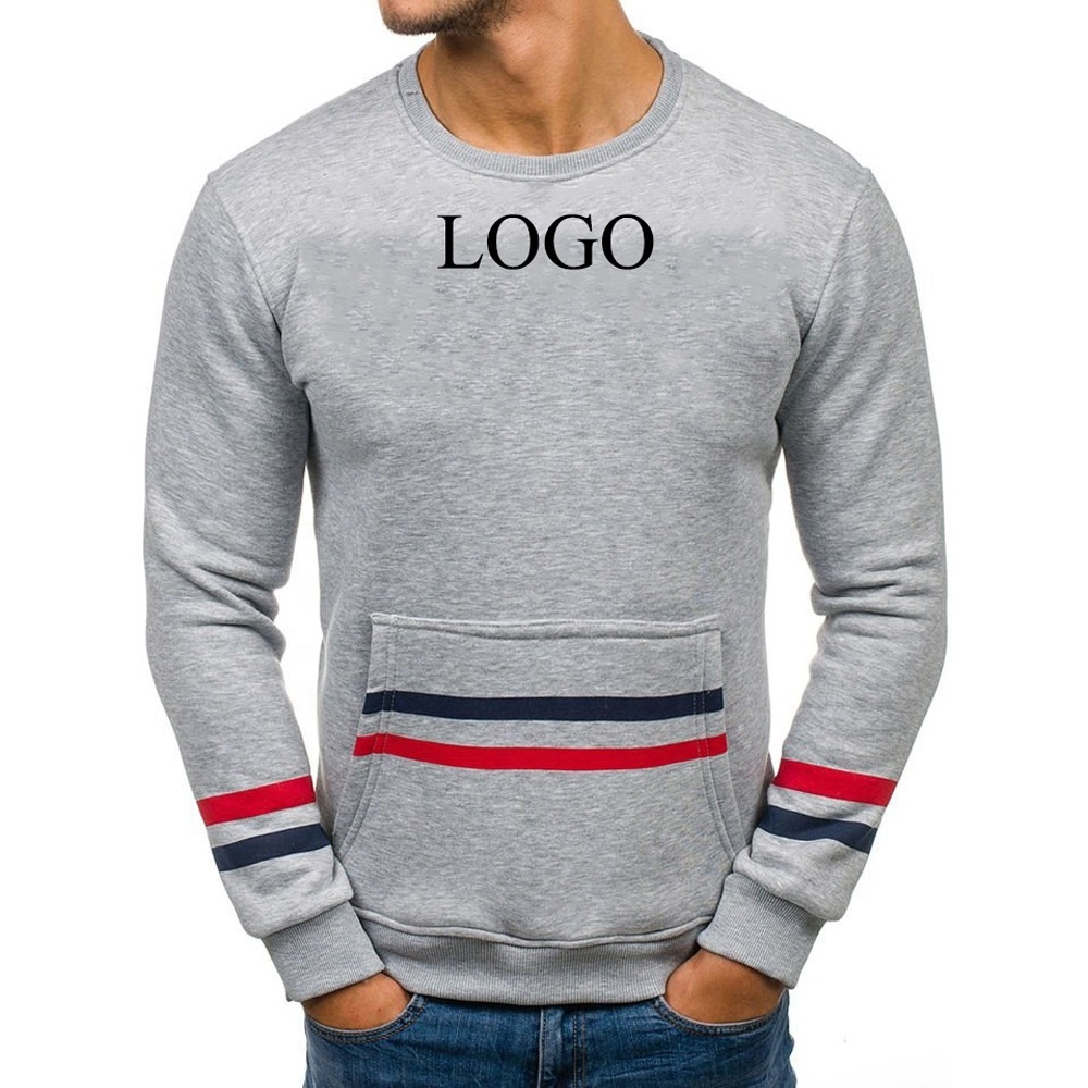 New Fashion Mens 2022 Pullover Crewneck sweatshirt With Front Pocket Winter Outdoor Streetwear Sweatshirts