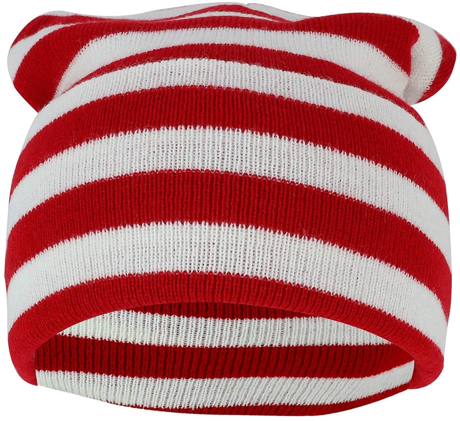 New Arrival Winter Headwear Long Cuff Soft Warm Acrylic Knitted Striped Beanie for Men Women Kids