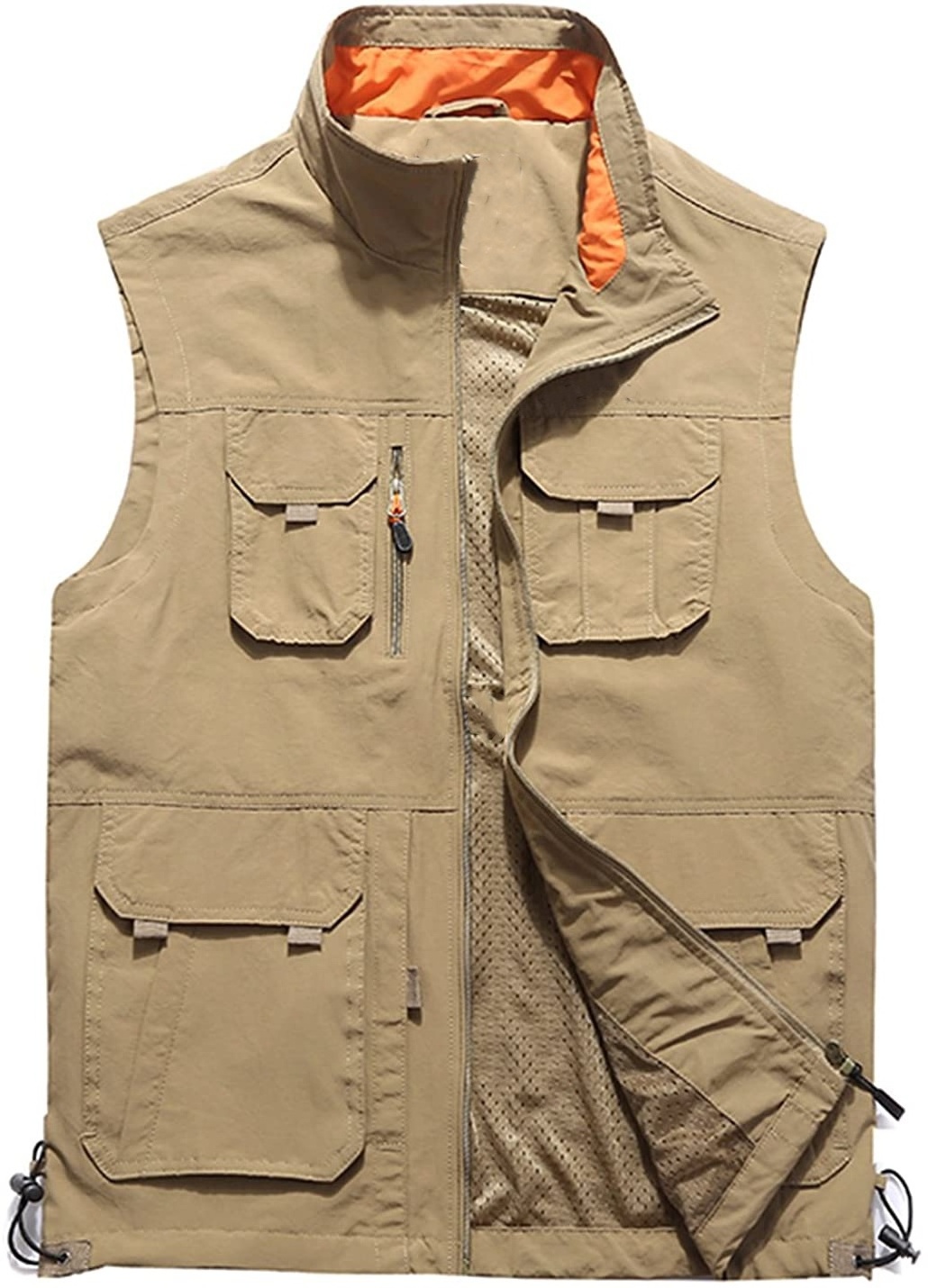 Men's Golf Vest Fishing Vest Lightweight Hiking Camping Travel Vest with Pockets Waistcoats Gilets