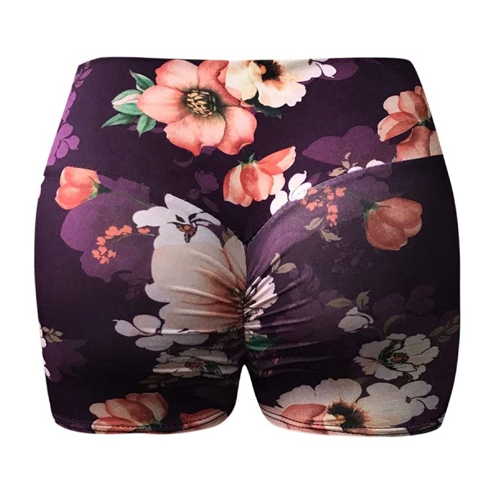 Fully Sublimated Ladies Workout Shorts Scrunch Butt Booty Shorts High Waist Yoga Gym Shorts