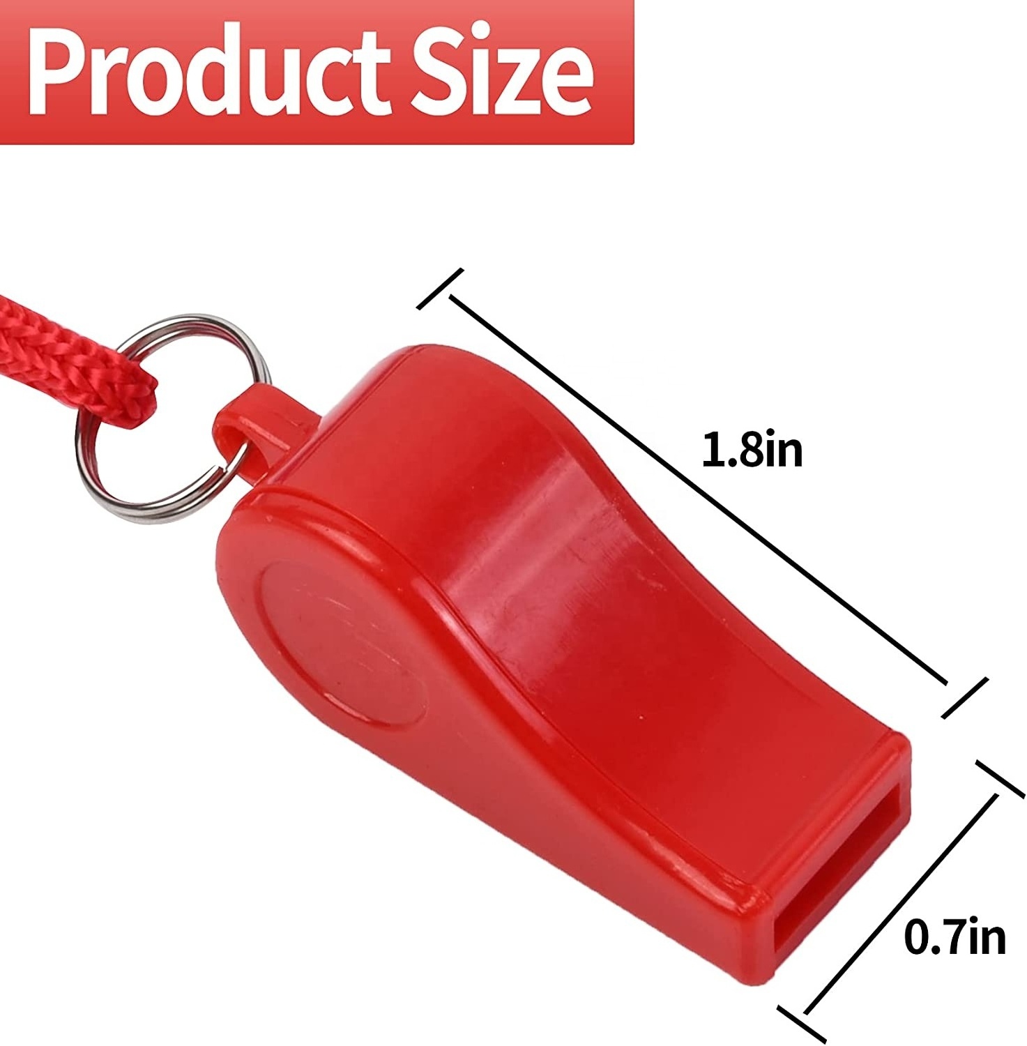 Whistle with Lanyard for Coaches Referees Training Outdoor Camping Dog Whistle Emergency Survival Sporting Goods