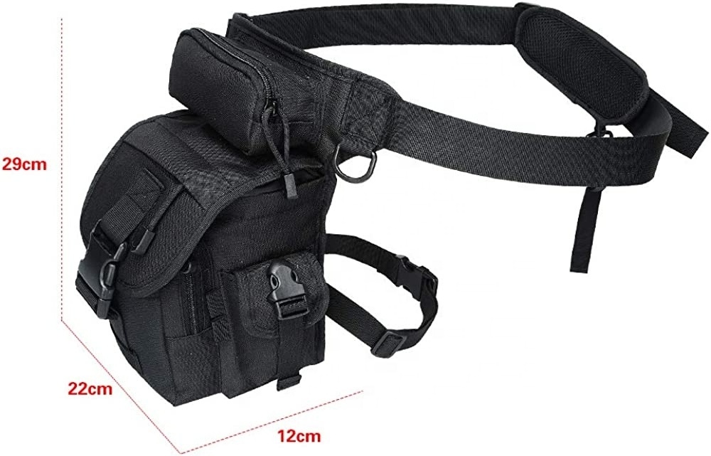 Waterproof Tactical Drop Leg Pouch Bag Cross Over Leg Cross Over Leg Rig Outdoor Bike Cycling Hiking Thigh Bag