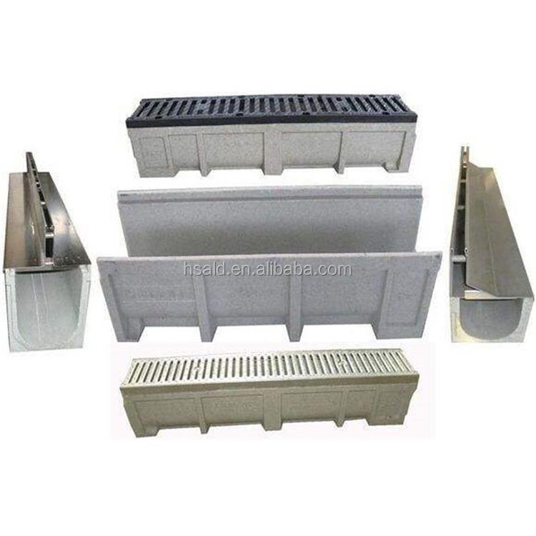 High Quality Grating Drainage Ditch U-Shaped Concrete Ductile Iron Material Polymer Drainage Channel