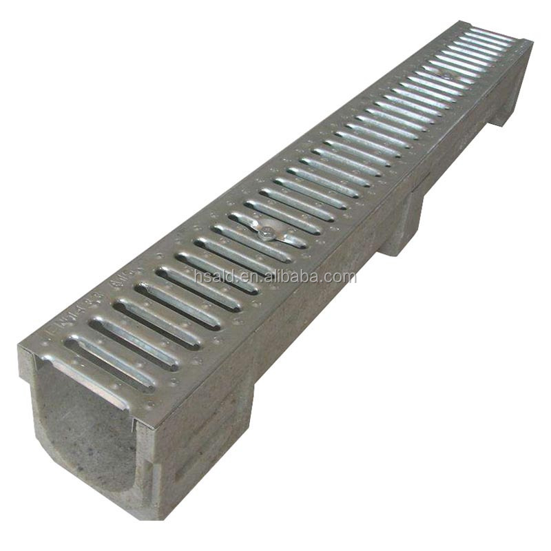 Resin concrete gutter rainwater drainage channel polymer concrete drainage channel