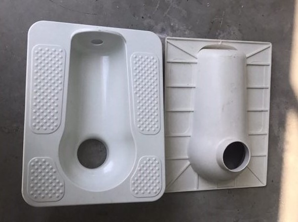 SMC Squatting Pan FRP GRP Fiberglass Composite Toilet WC Squat Pan Infragile Squatting Pan