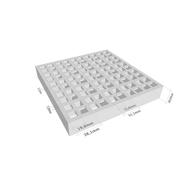 Anti slip fiberglass moulded frp used bar grating