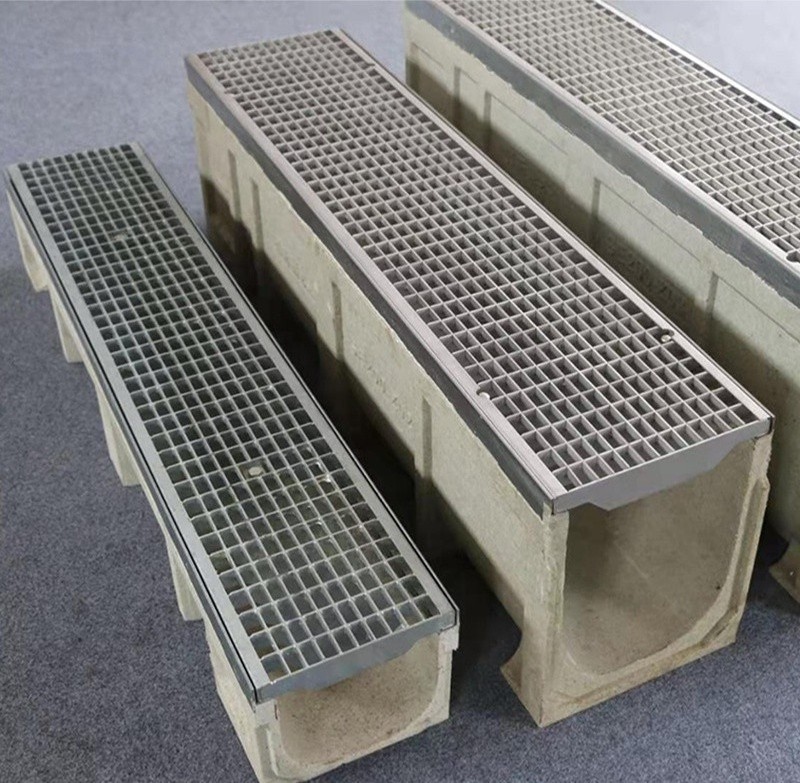 Resin concrete gutter rainwater drainage channel polymer concrete drainage channel