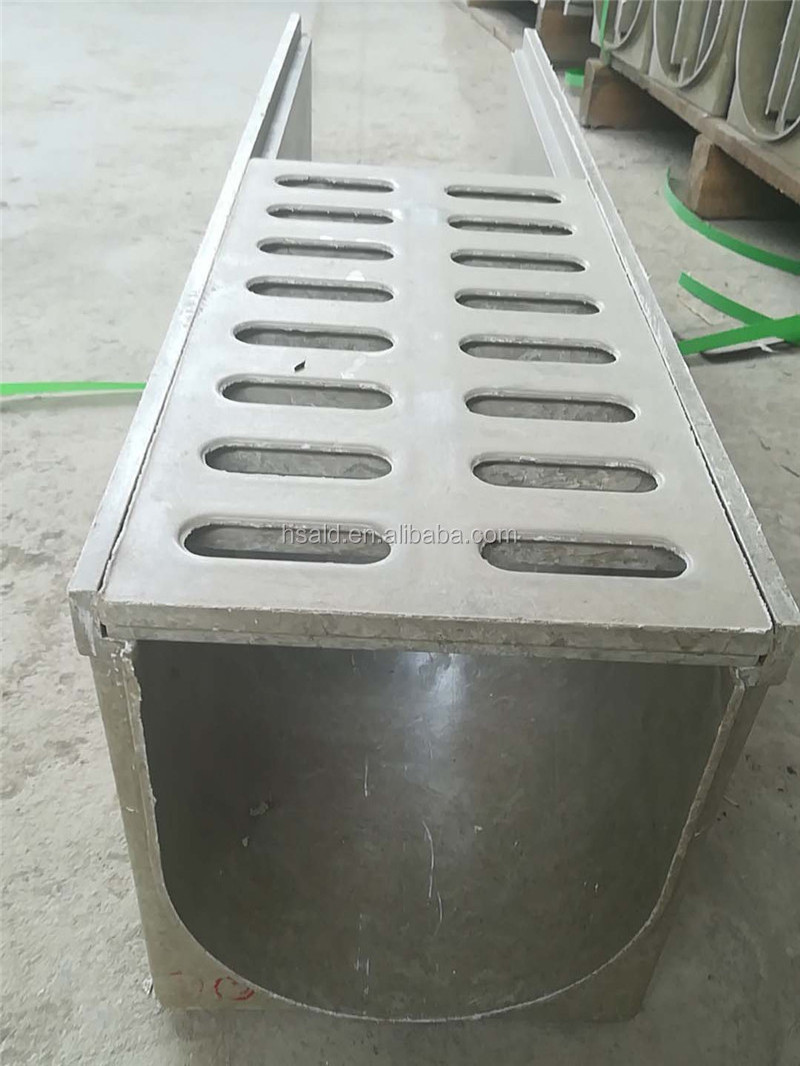 Resin concrete gutter rainwater drainage channel polymer concrete drainage channel