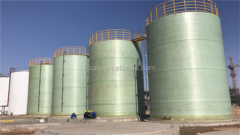 Frp fiberglass sulfuric acid H2SO4 storage tank or vessel 500 m3 tank