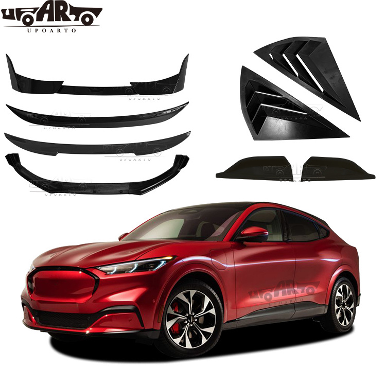 Exterior Accessories Include Front Lip Side Window Louver Cover Trim Door Handle Rear Middle Spoiler For Ford Mustang Mach E