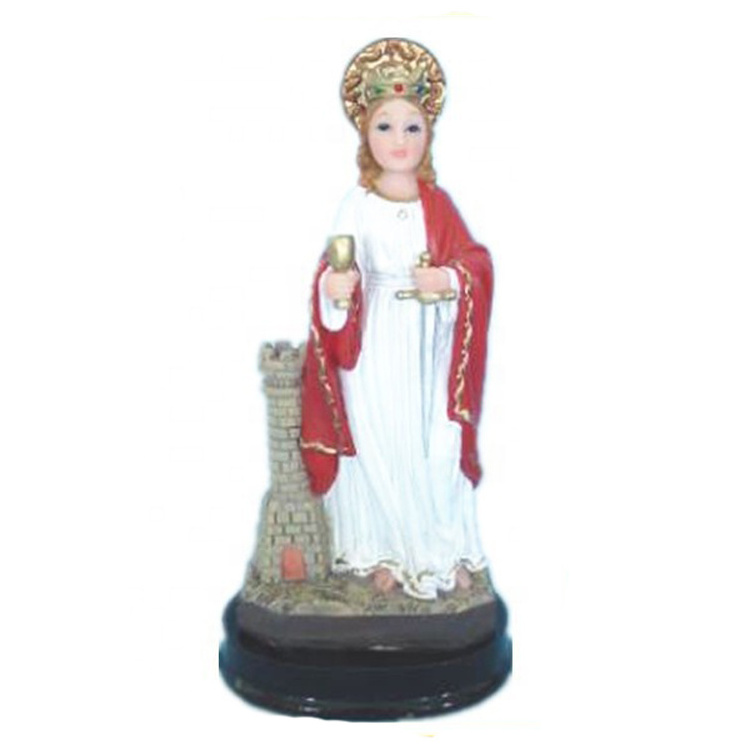 5 Inch Classic Small size Santa Barbara Resin religious statues wholesale